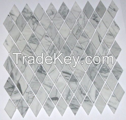 Sell italian carrara marble mosaic tiles lattice tiles