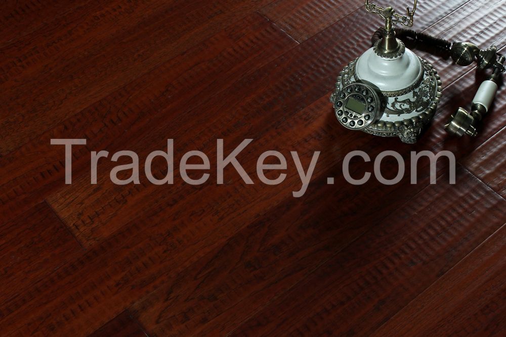 Brown Hickory engineered wood flooring factory supply new design