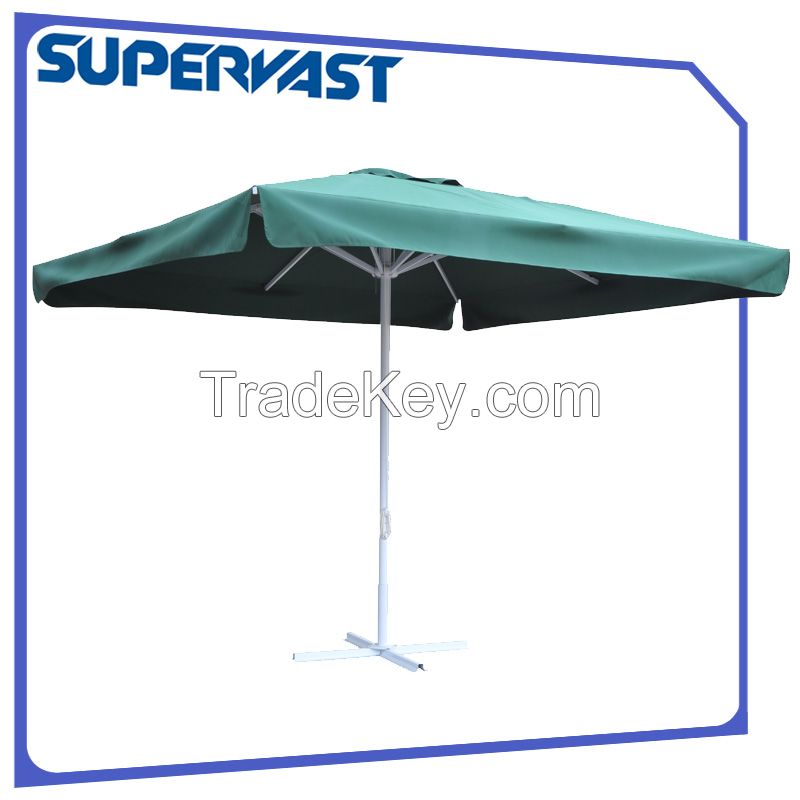 Double-pulley market umbrella