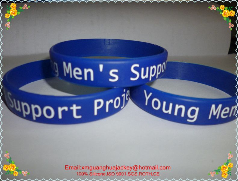 Printed silicone rubber wristbands with cheap price.