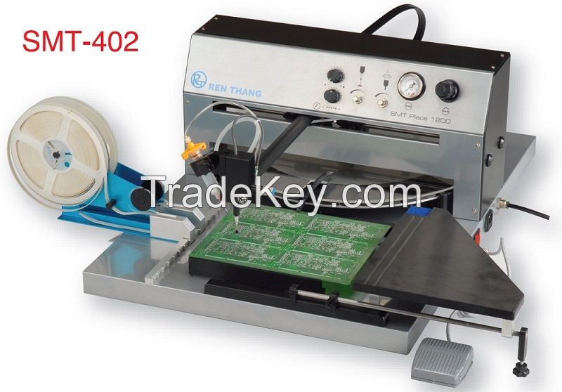 SMT-402 Semiautomatic SMT Pick and Place with Dispenser is good for workshop