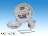 Melamine kids dinner sets