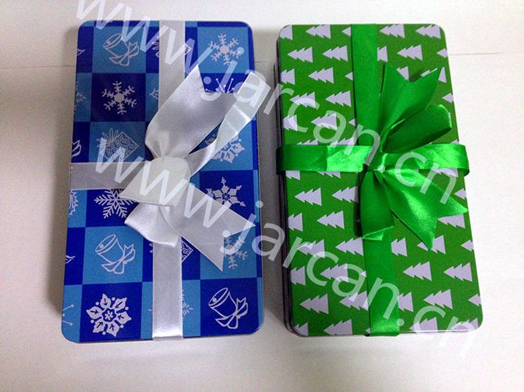 Christmas Gift Tin Box, Candy Storage Tin Can, Xmas Gift Storage Metal Box