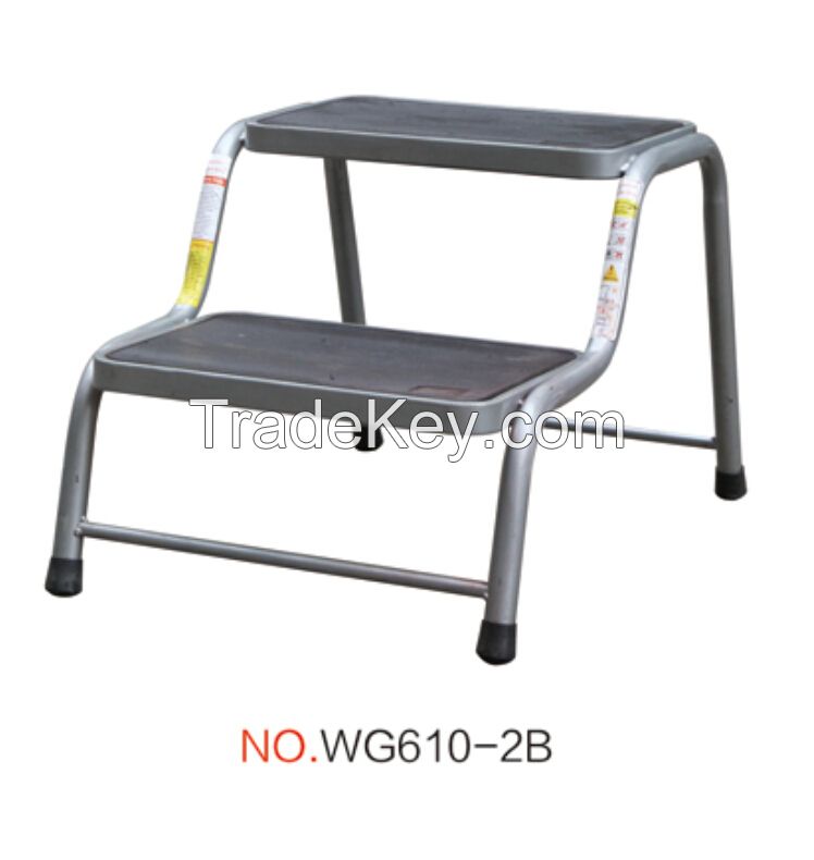 steel step stool 2steps steel pipe made maximum load 150kgs