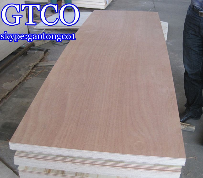 Sell high quality 3X'X7X3.6mm  okoume  door  plywood skin