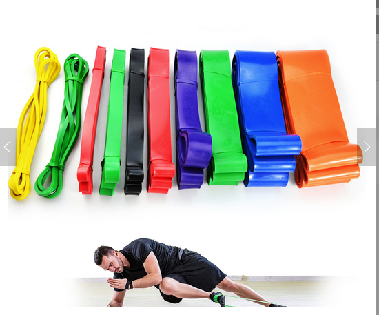 colorful latex resistance bands