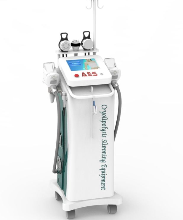 AES-LF802, The latest Cryolipolysis, Vacuum, Cavitation and RF all in 1 machine.
