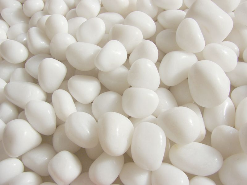 White Polish Pebbles