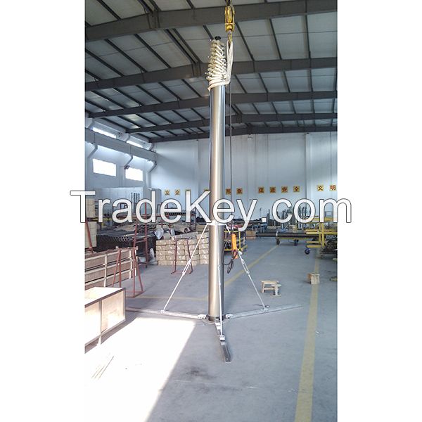 30m pneumatic telescopic masts for radio and tv broadcasting equipment elevation PHT-90A13300