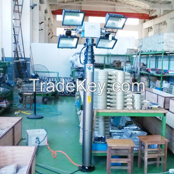 remote control pan tilt lighting tower system for fire fighting
