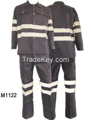 Hot selling 100%cotton Flame safe coverall with FR reflective tape