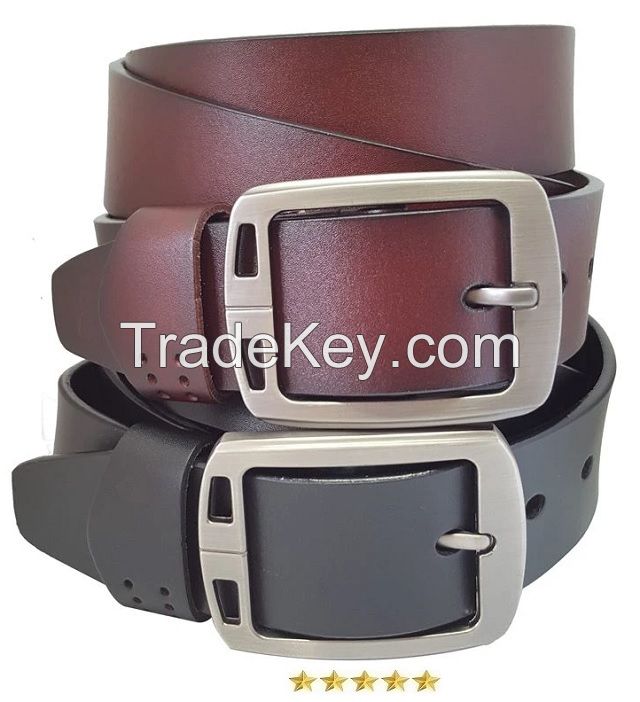 Vintage Genuine Leather Premium Quality Casual Suiting Formal Dress Belt