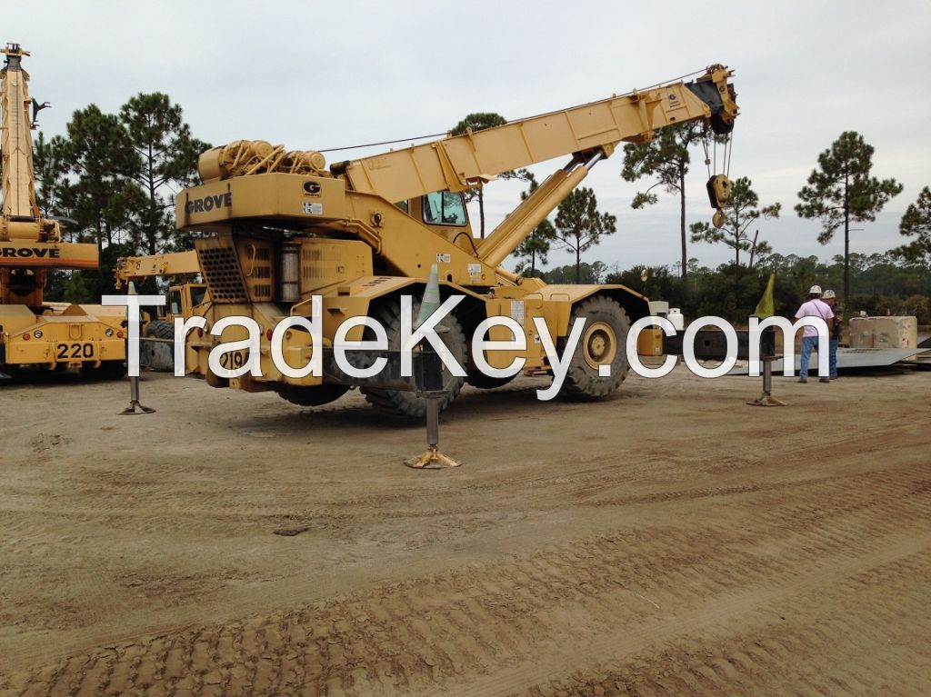 Assorted All Terrain Cranes, Excavator, ans Shipyard Equipment