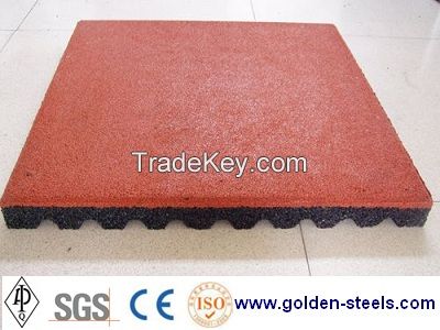 recycled floor, play tile, soft tile, rubber brick, anti slip rubber floor