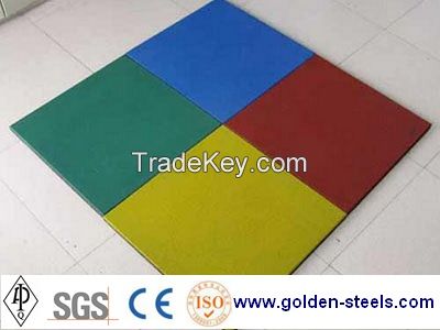 recycled rubber gym floor, play tile, soft tile, rubber brick, anti slip rubber floor