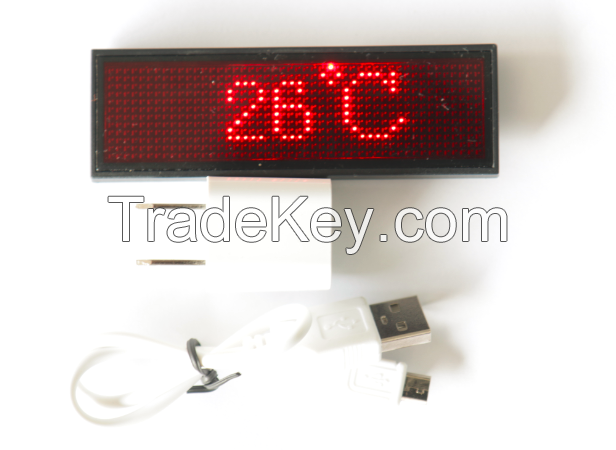 programmable scrolling led name badge with 20 hours working