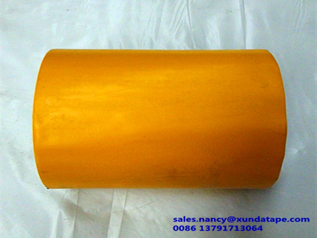 PE adhesive pipe wrap tape with yellow color