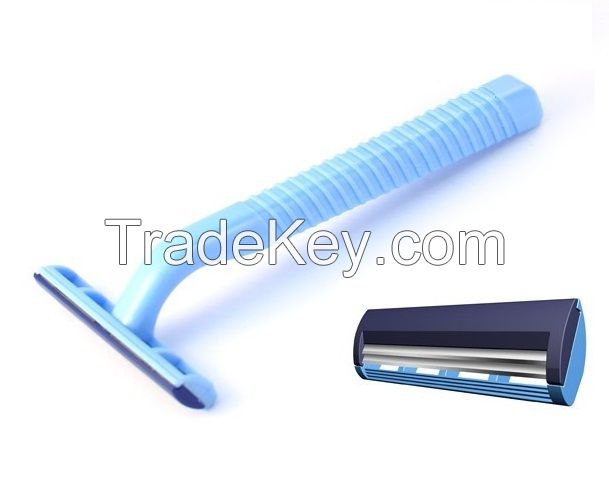 Smooth and Ultimate shaving with Twin Blades of Disposable Razor-Fixed Head