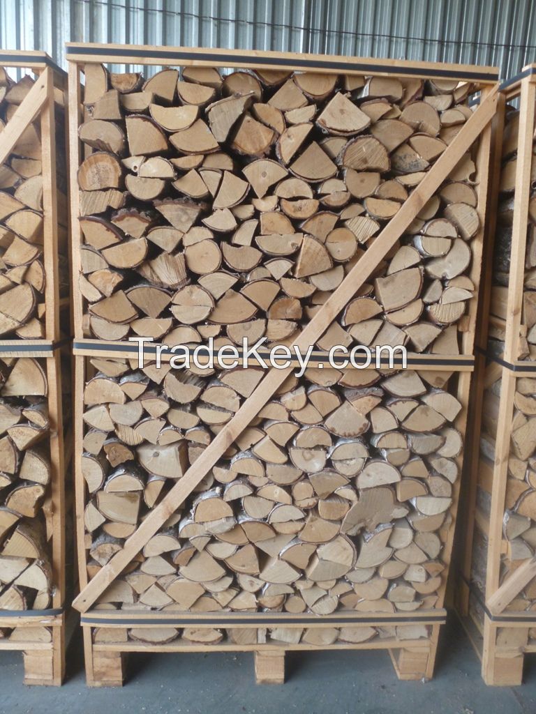 Firewood/woodlogs cleaved, Fichte, Eiche