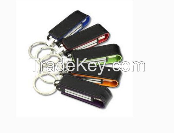 Fashion USB Disk PU Leather Material 4GB USB Flash Memory Drive for Business Gift