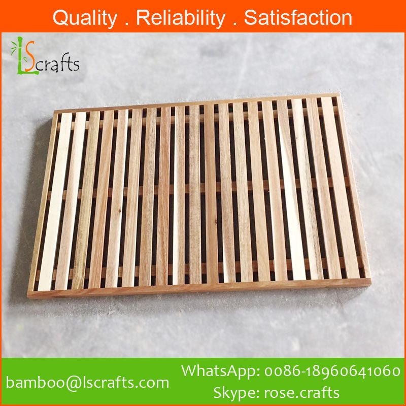 Chinese Manufacturer Acacia Wooden Bath Mat