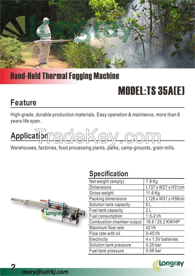 Mosquito/pest control thermal fogger