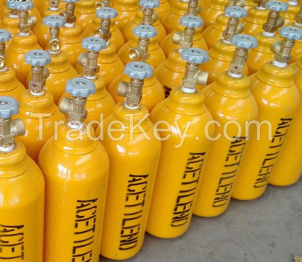 High Quality Portable Acetylene Gas Cylinder Price Seamless Steel 2L Acetylene Cylinder