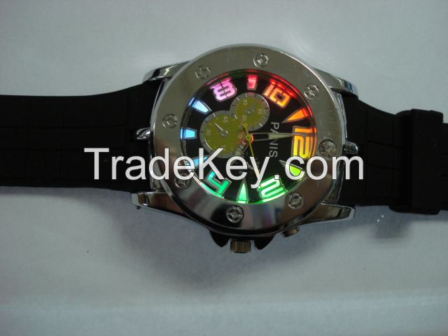 hot sale LCD silicone female geneva watch with diamond with factory price