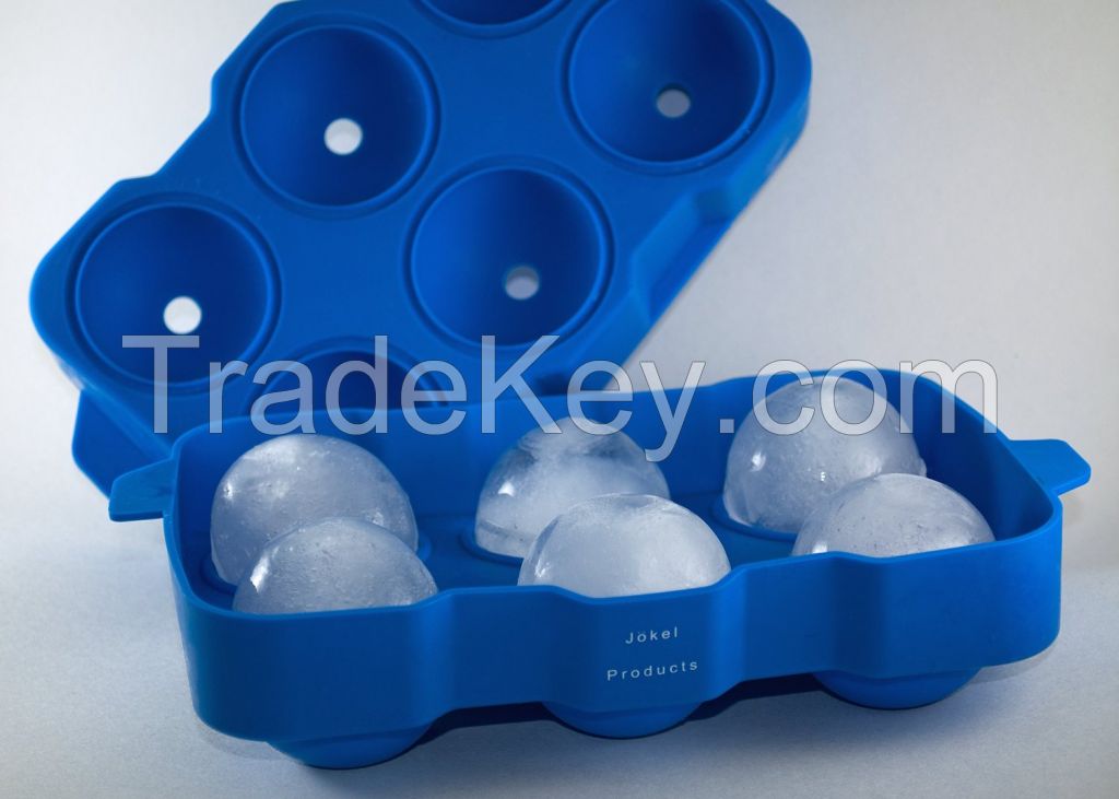 Hot selling FDA approved food grade silicone ice sphere mold non-stick reusable various color 6 x 45mm silicone ice balls