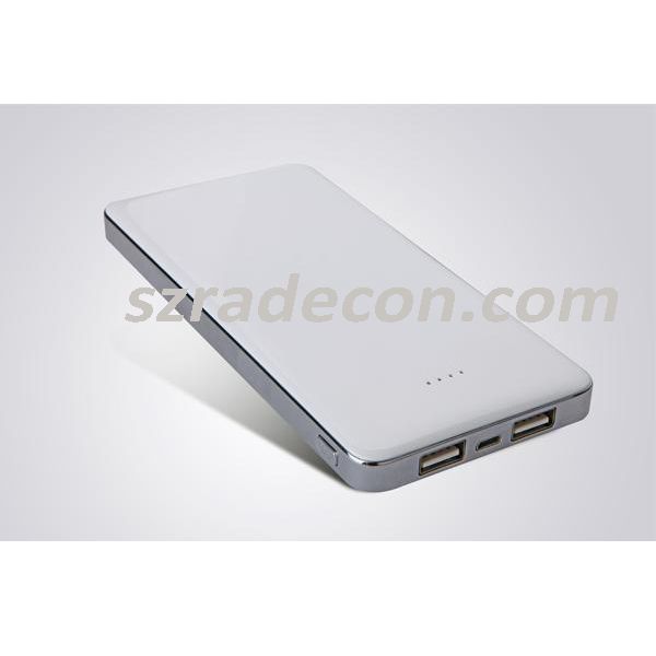 12000 mAh Double USB Power Bank CE RoHS FCC Approved