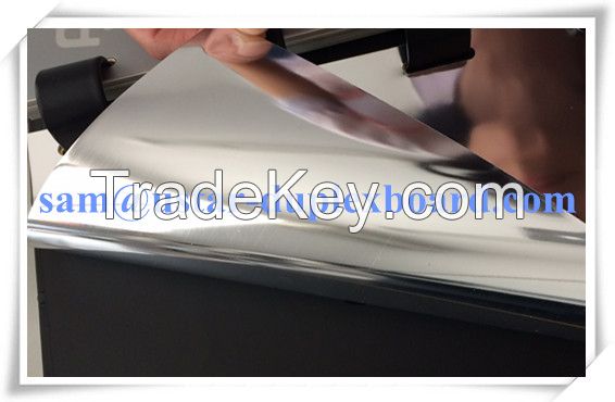 both sides Polyester silver paper board, two sides, double-sided silver paper with perfect mirror surface cardboard