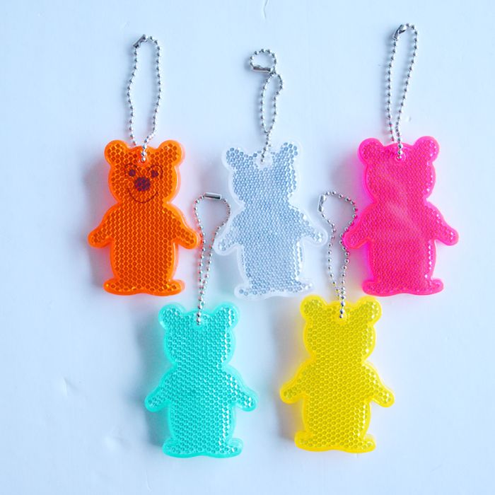 snow shape safety reflectiver keychain