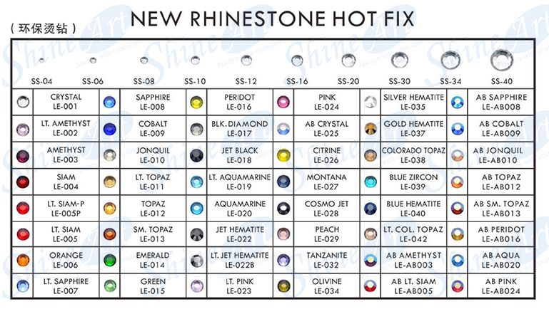 New Rhinestone Hot Fix
