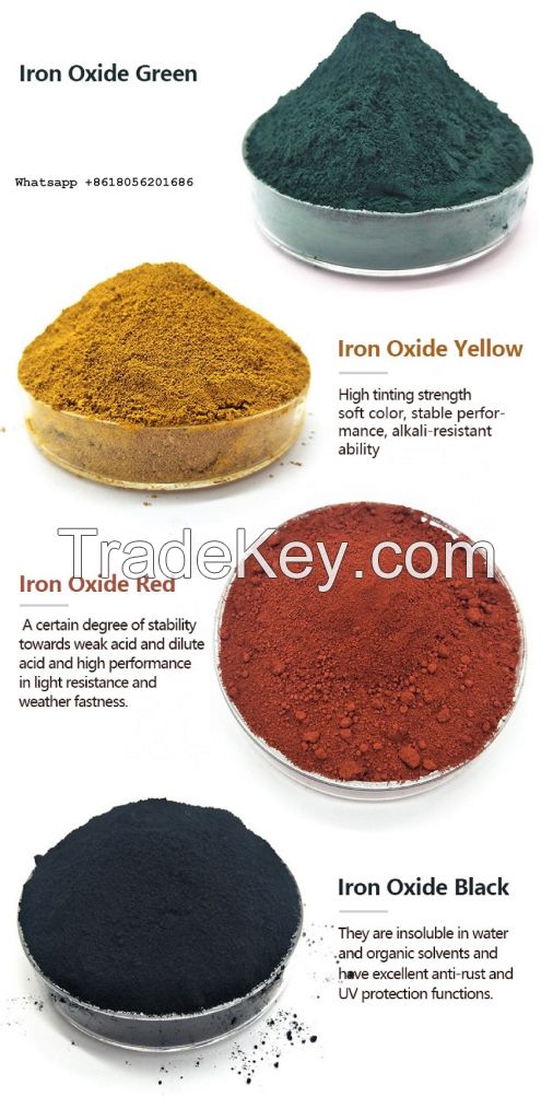 iron oxide yellow 311, 313, red 130 black 353