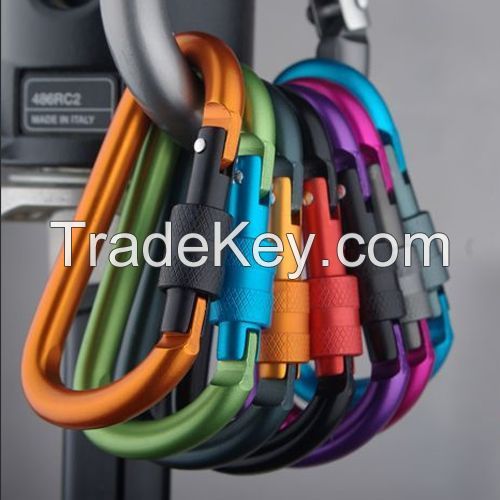 Carabiner Clip Snap Hook Small Keyring Aluminum Carabiner D-Ring Key Chain Clip