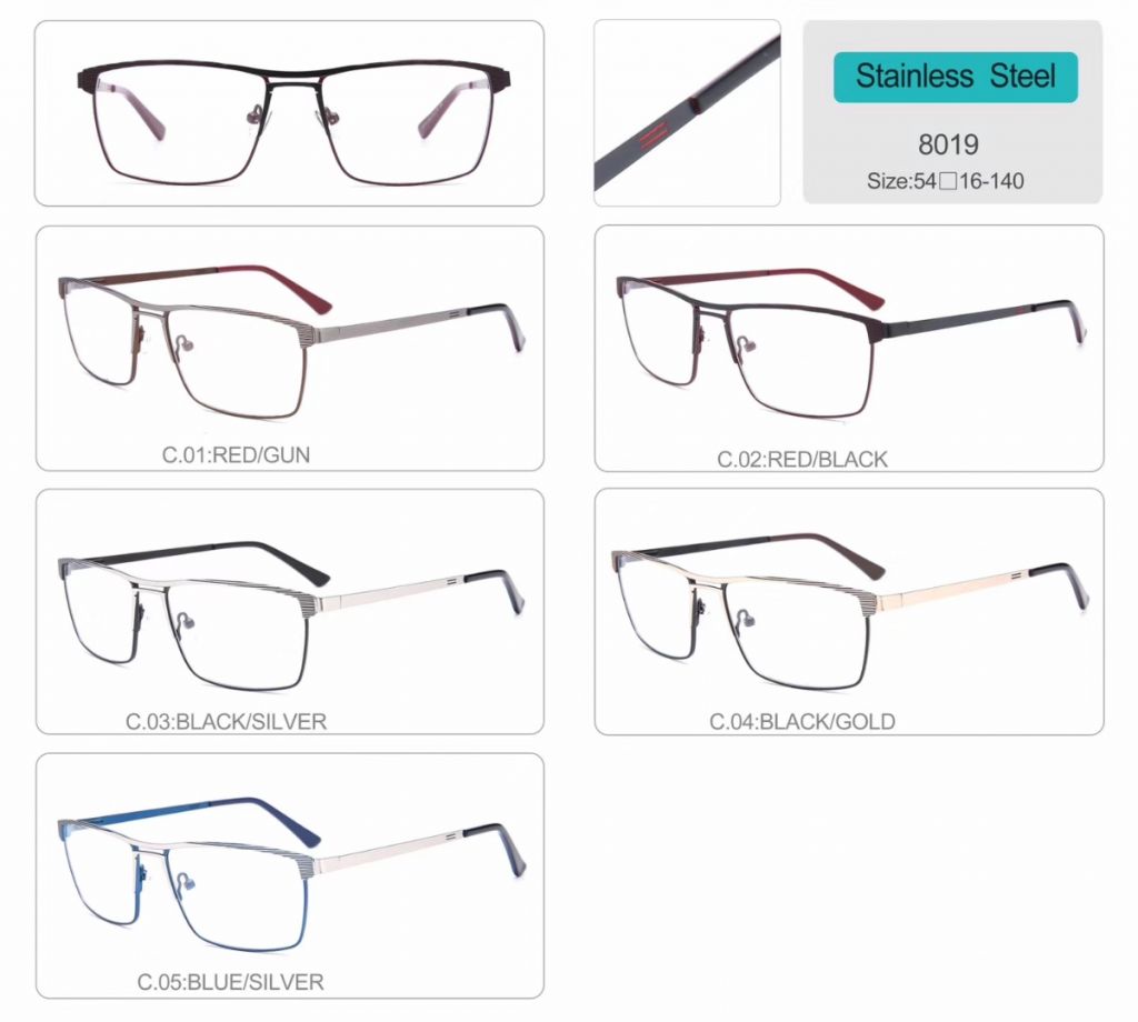 wholesale metal optical frames eyeglasses 8019