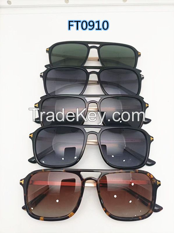 wholesale good quality acetate metal sunglasses can printing your own logo FT0910