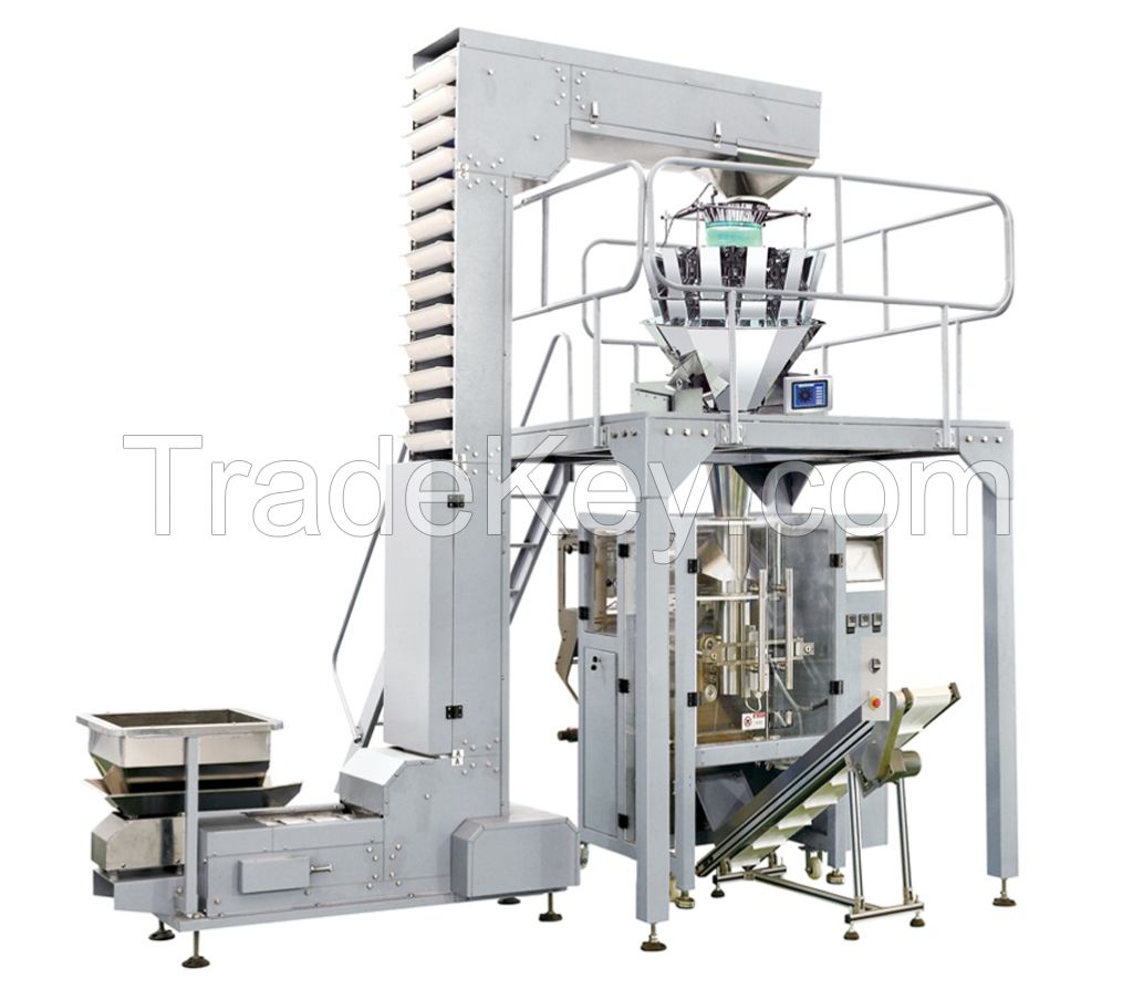full automatic vertical potato chips/nuts/coffee beans nitrogen filling packing machine SLIV-520