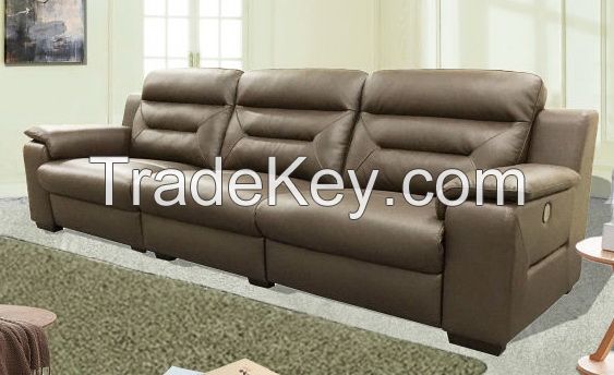 genuine leather reclining sofa