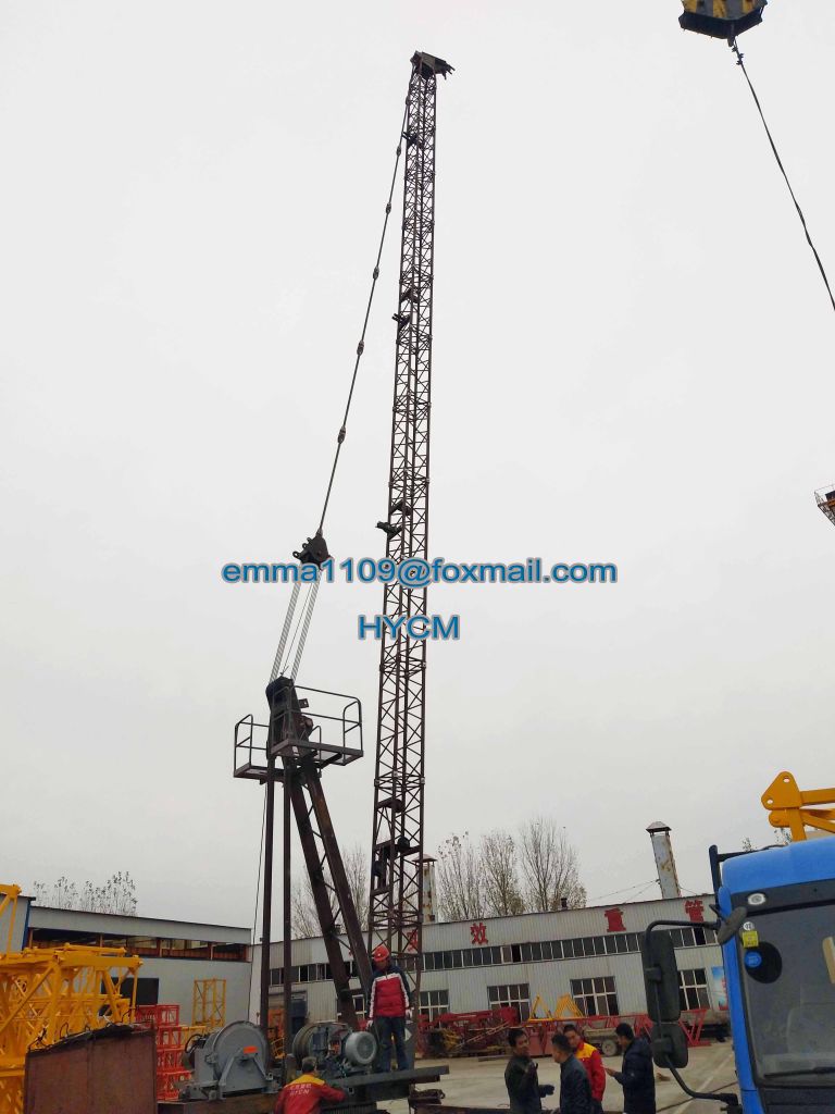 OEM QD60 3015 Luffing Derrick Crane 4t Load capacity at 100m Height 30m Boom