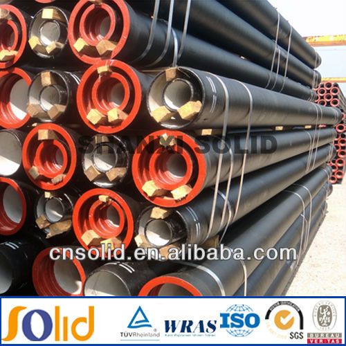 ISO2531 K9 Ductile iron pipes with coat spray zinc coating