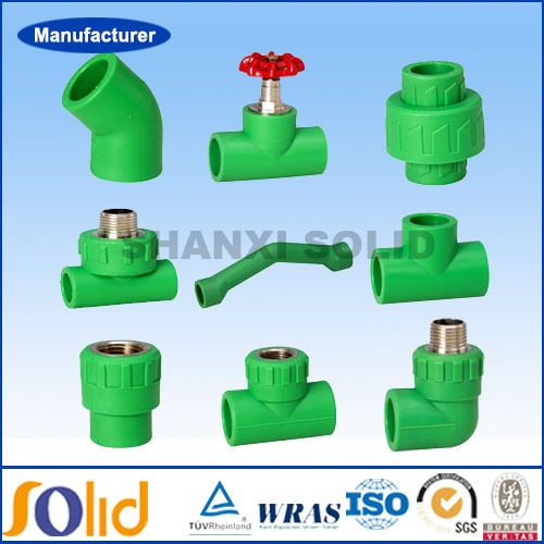 Green color ppr pipe fittings