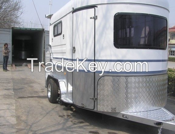 deluxe 2 horse angle load horse trailer with kitchenette bunk beds inside