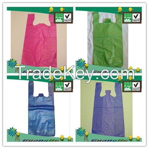 Eco-friendly PLA plastic bag, T-shirt bag, Vest bag