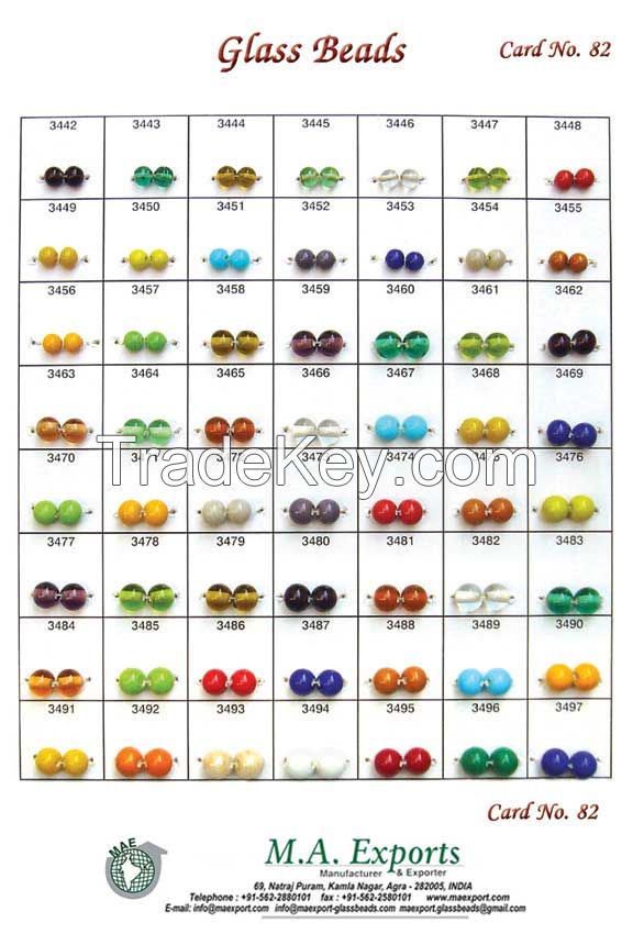 Colorful Round glass bead with small hole