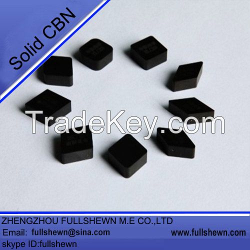 Solid CBN inserts, CBN inserts for metalworking