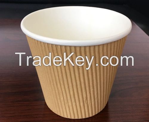 Kraft ripple cup hot drink cup tea coffee ice cream w/o lid