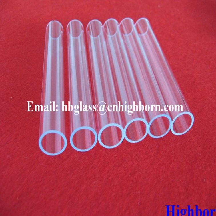 UV blocking quartz glass tube with two open ends