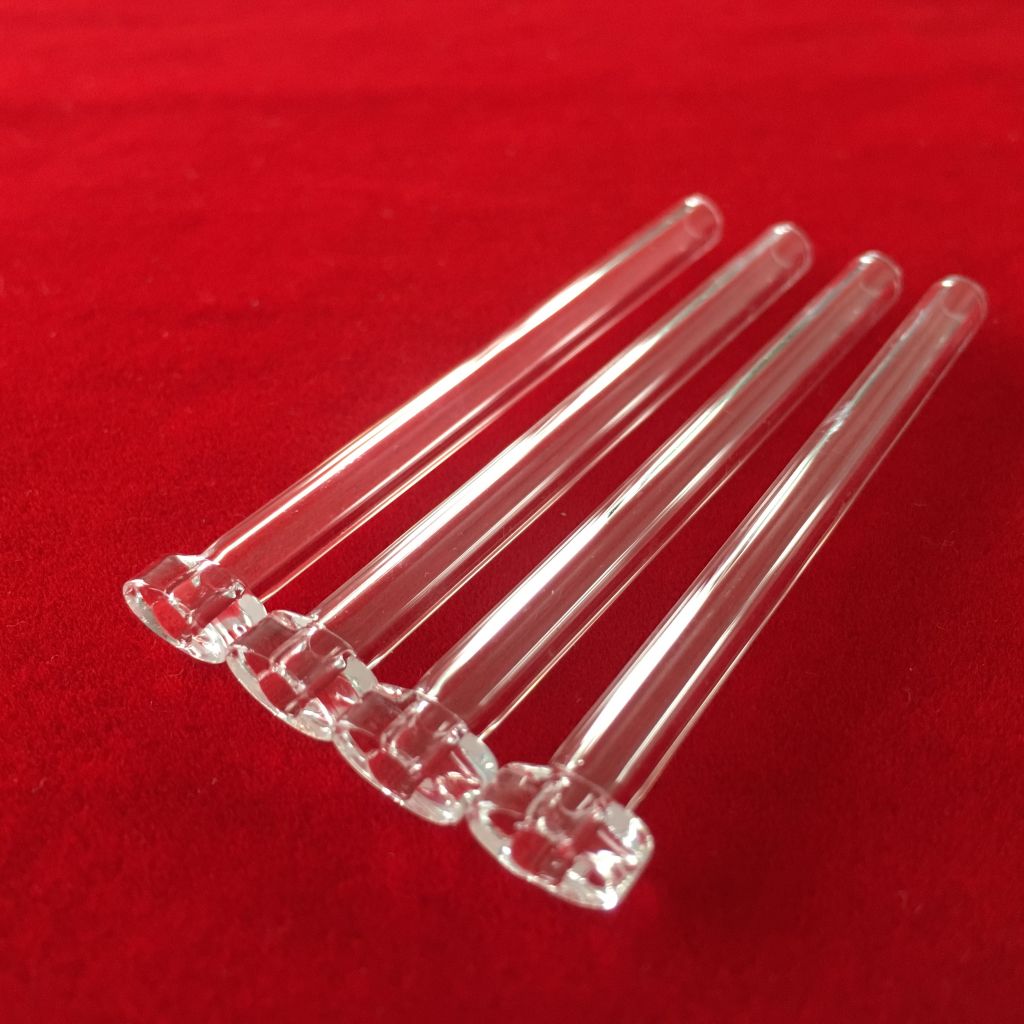 clear high temperature resistance quartz glass tube with flange