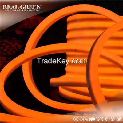 12V Neon Effect 2-wire Orange LED Rope Light